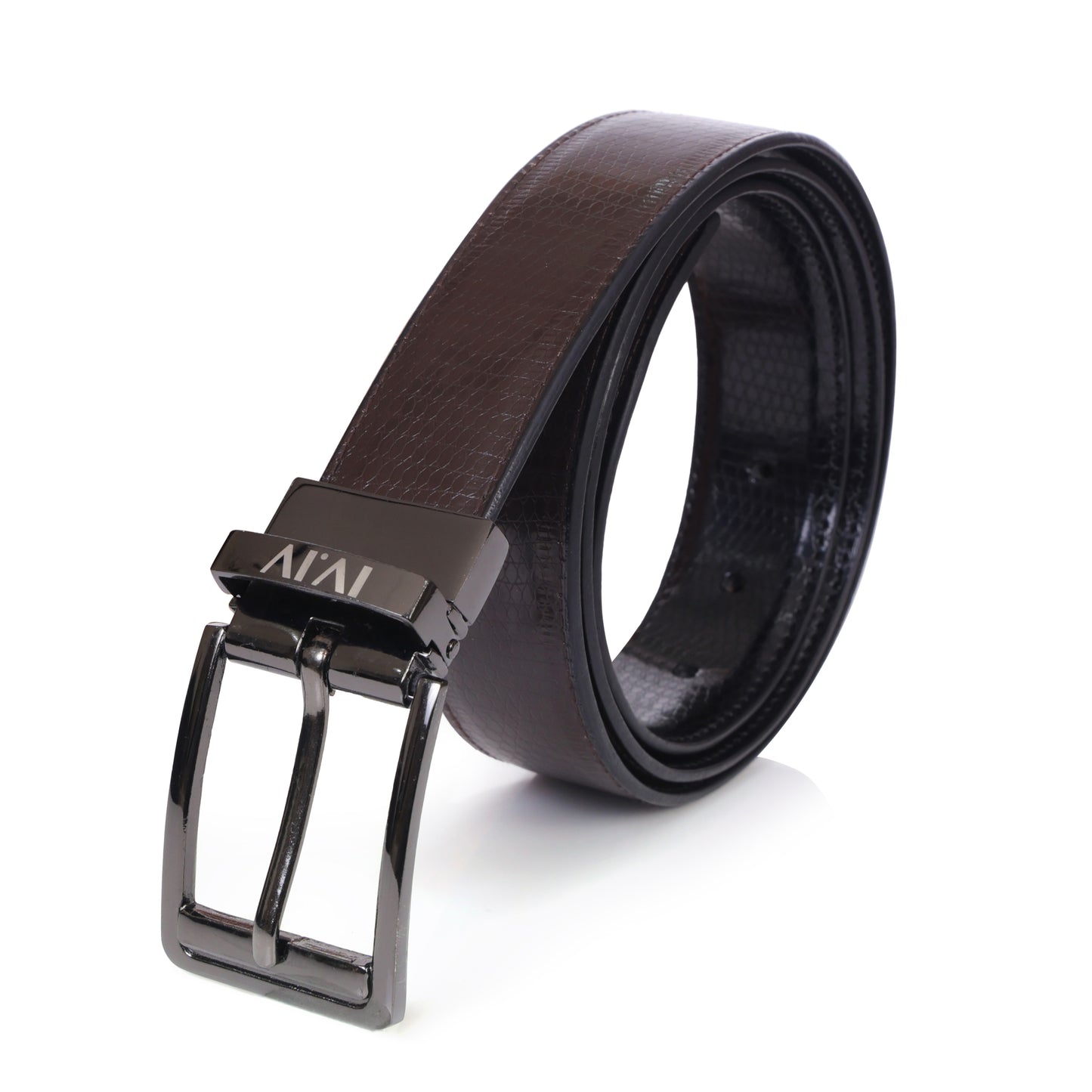 Temptest Serpent | Gunmetal Buckle | Reversible Snakeskin Vegan Leather Belt