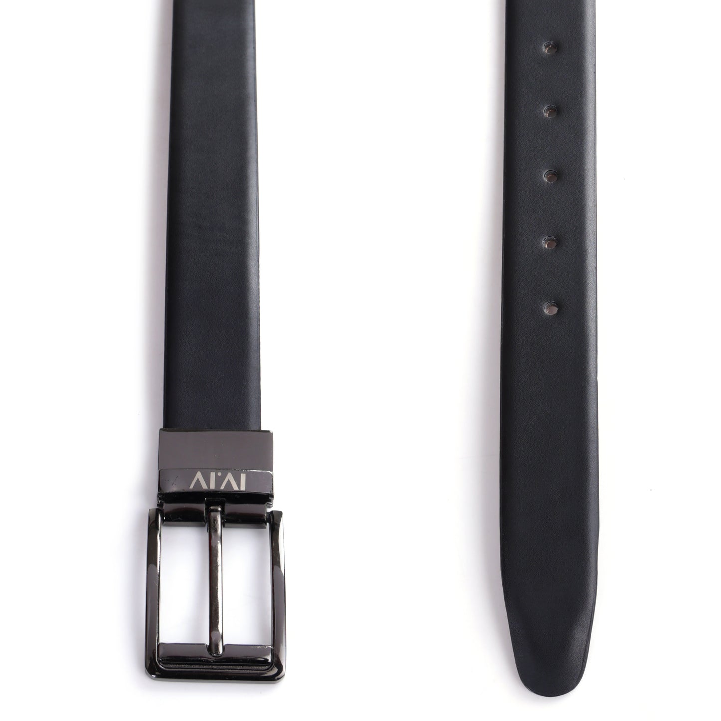 Temptest Silk | Gunmetal Buckle | Reversible Smooth Vegan Leather Belt