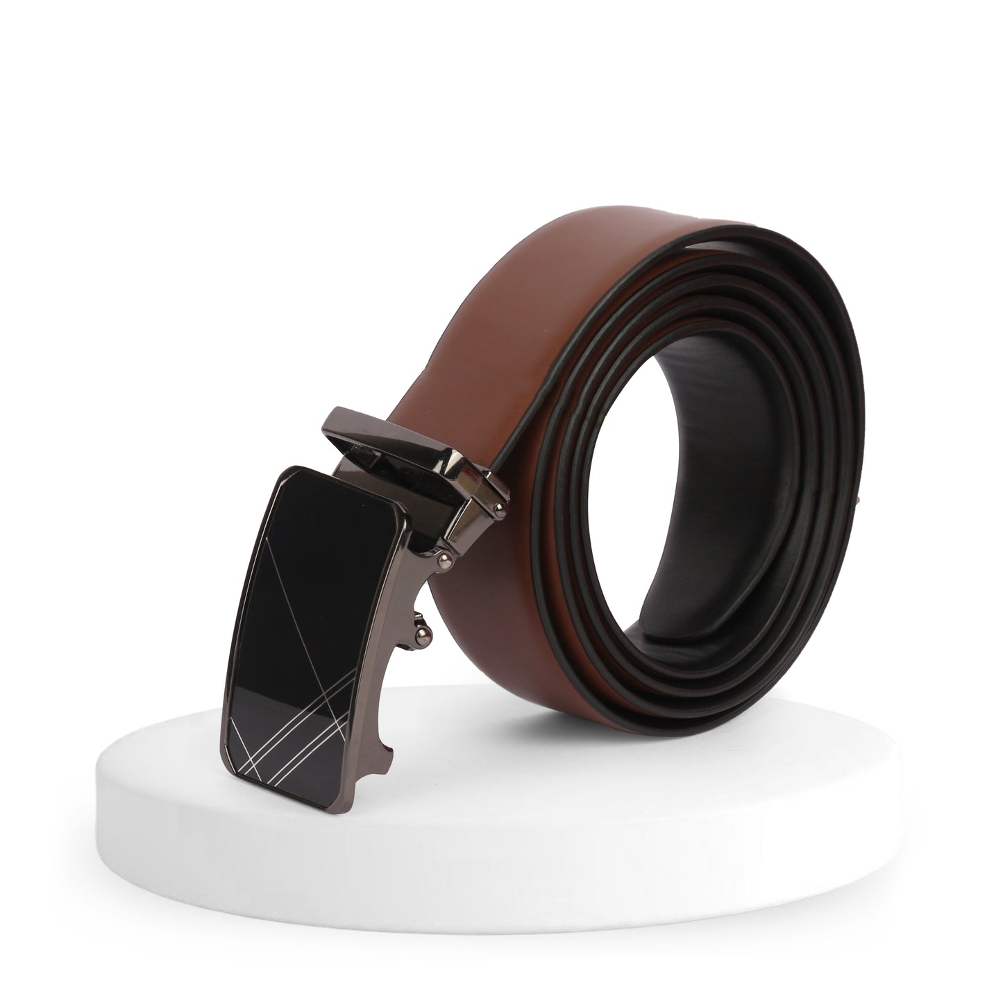Zion | Reversible Smooth Vegan Leather Belt | Auto-Lock Buckle