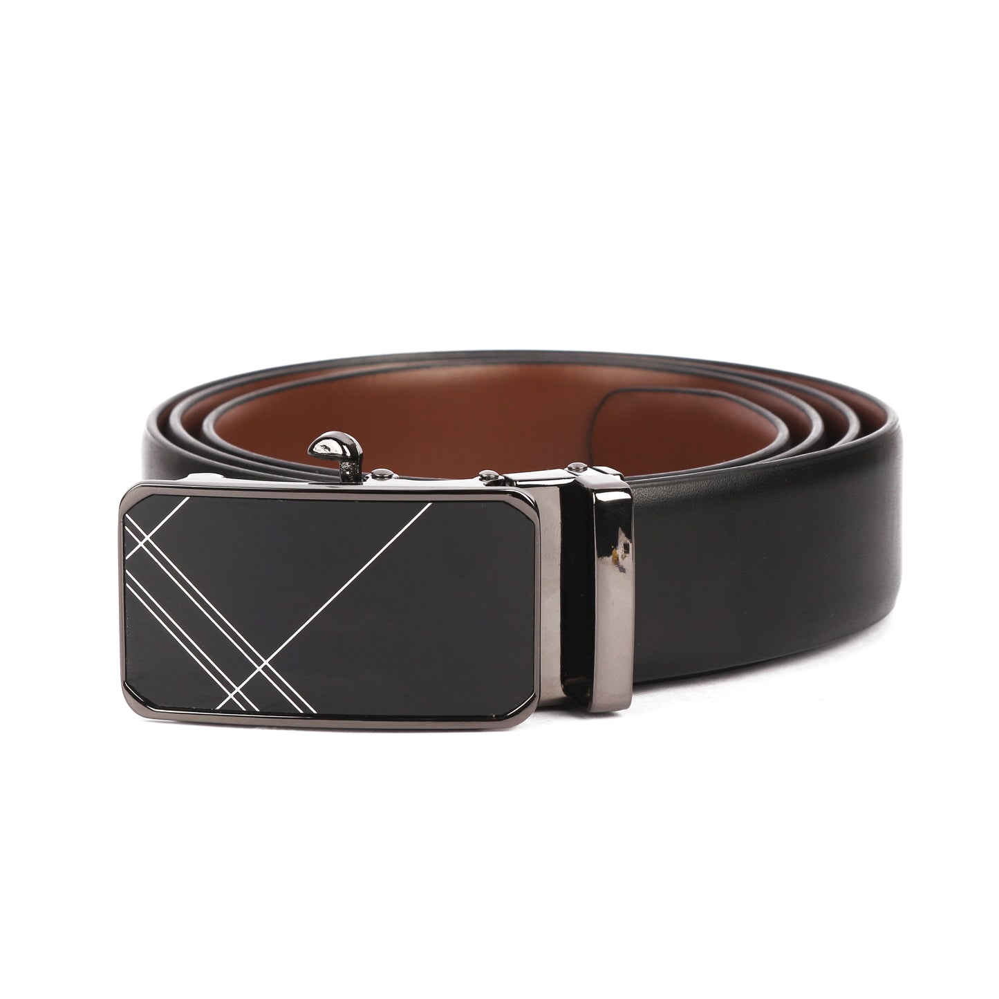Zion | Reversible Smooth Vegan Leather Belt | Auto-Lock Buckle