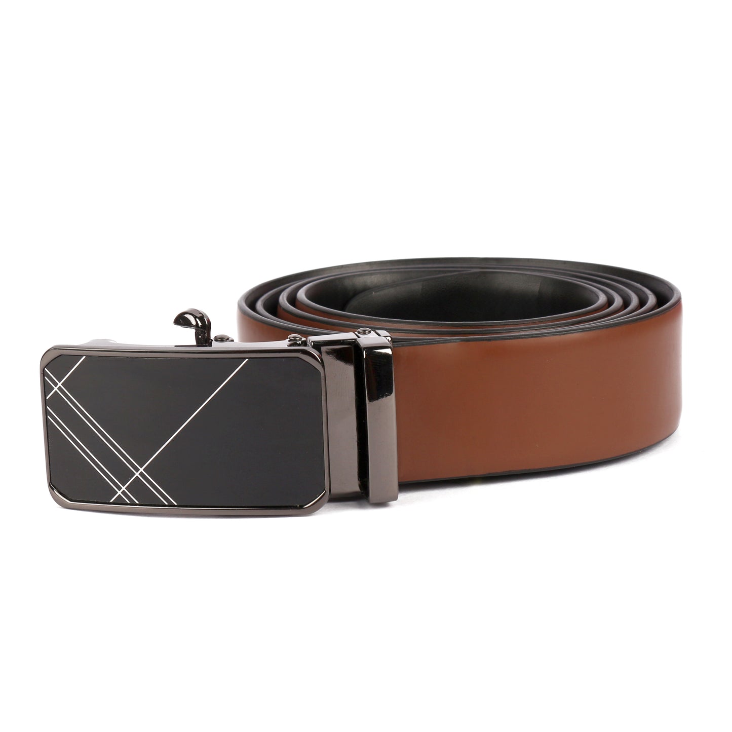 Zion | Reversible Smooth Vegan Leather Belt | Auto-Lock Buckle