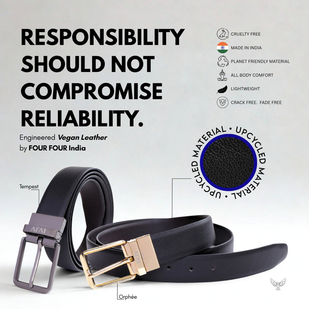 Versa - Quad | Reversible Smooth Vegan Leather Strap | Auto Lock Buckle