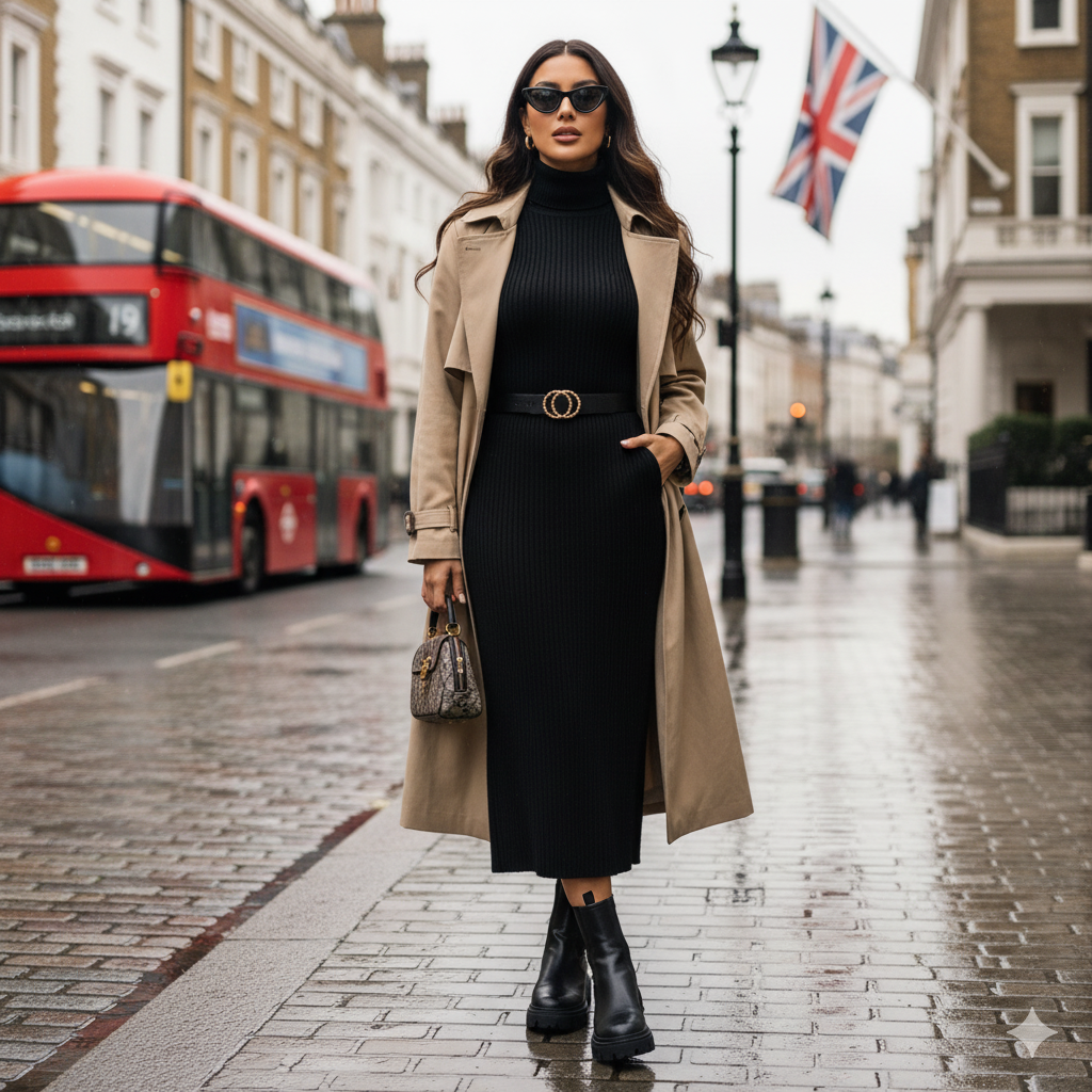 Chérie Noir | Gold Ring Buckle Leather Belt