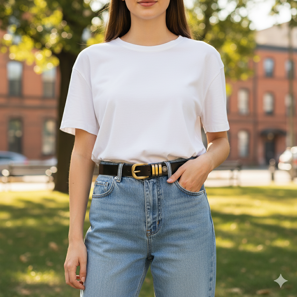 The Myra I Genuine Leather I Brass Buckle