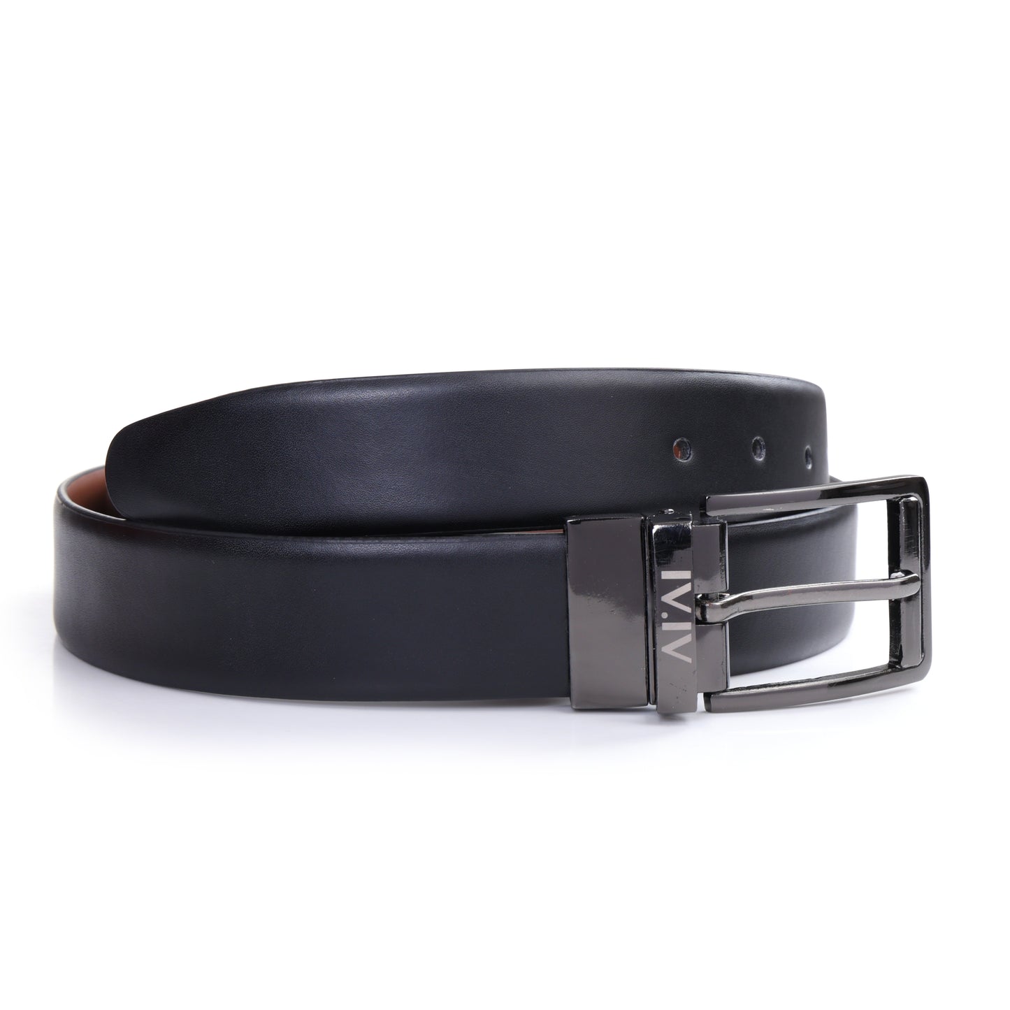 Temptest Silk | Gunmetal Buckle | Reversible Smooth Vegan Leather Belt