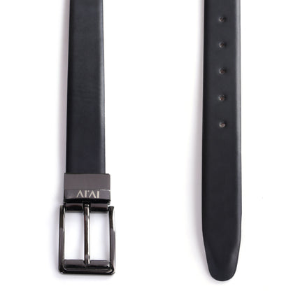 Temptest Silk | Gunmetal Buckle | Reversible Smooth Vegan Leather Belt