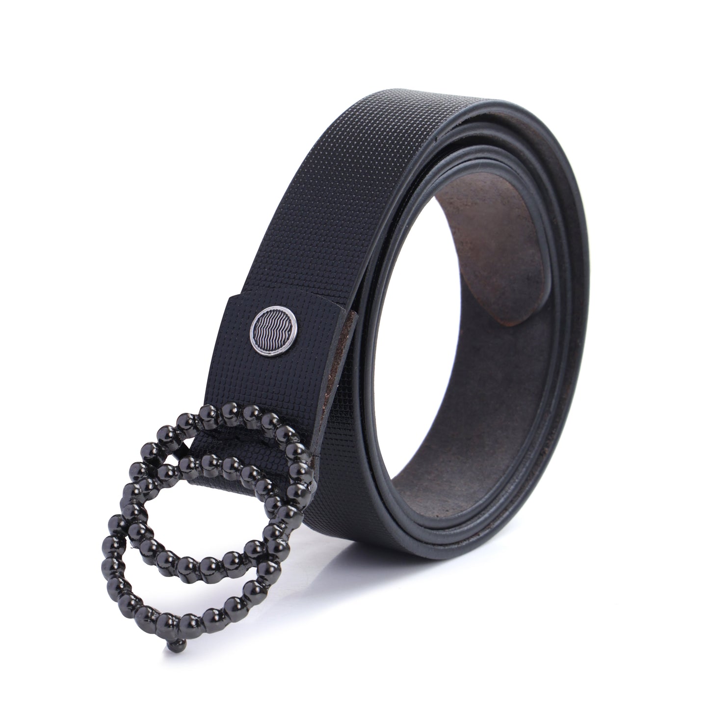 Chérie A et N | Genuine Leather | Gunmetal Plated Ring Buckle