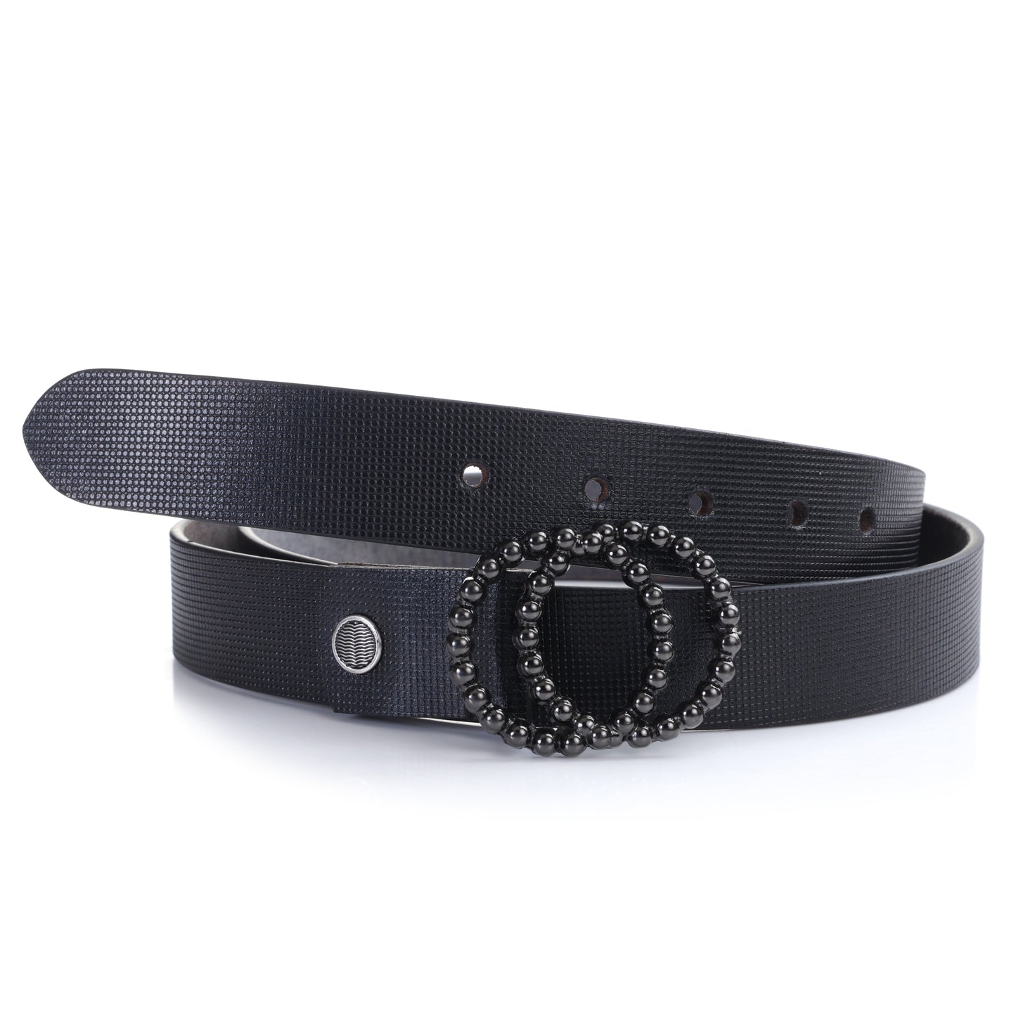 Chérie A et N | Genuine Leather | Gunmetal Plated Ring Buckle