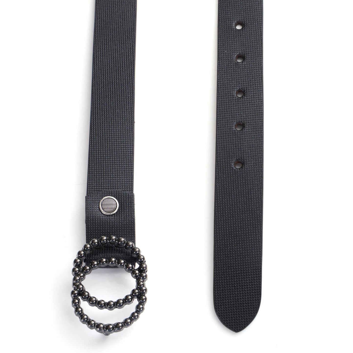 Chérie A et N | Genuine Leather | Gunmetal Plated Ring Buckle