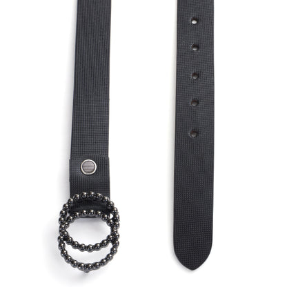 Chérie A et N | Genuine Leather | Gunmetal Plated Ring Buckle