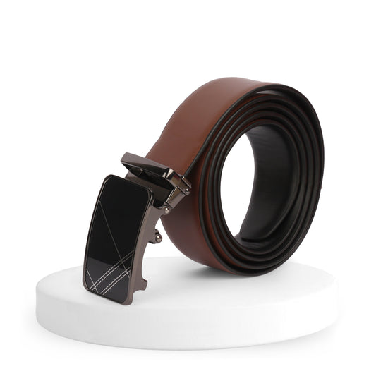 Zion | Reversible Smooth Vegan Leather Belt | Auto-Lock Buckle
