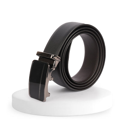 Atlas | Pliable Reversible Grained Vegan Leather Belt | Precision Auto-Lock Buckle