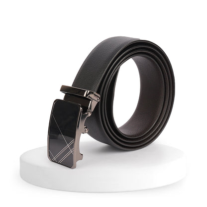 Zion | Pliable Reversible Grained Vegan Leather Belt | Precision Auto-Lock Buckle