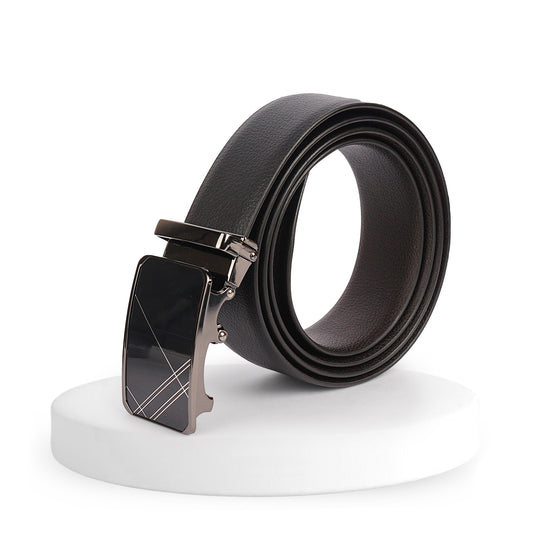 Zion | Pliable Reversible Grained Vegan Leather Belt | Precision Auto-Lock Buckle