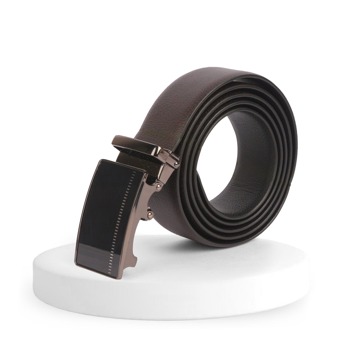 Atlas | Pliable Reversible Grained Vegan Leather Belt | Precision Auto-Lock Buckle