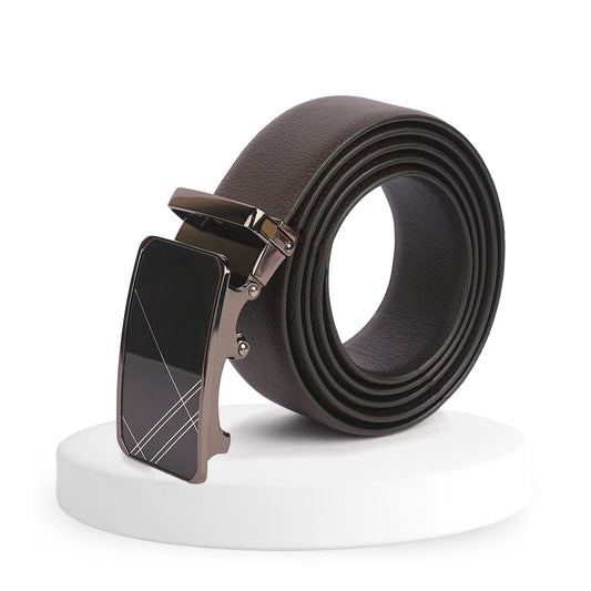 Zion | Pliable Reversible Grained Vegan Leather Belt | Precision Auto-Lock Buckle