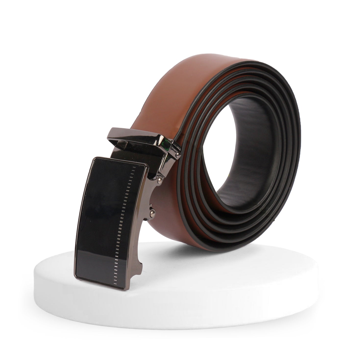 Atlas | Pliable Reversible Smooth Vegan Leather Belt | Precision Auto-Lock Buckle