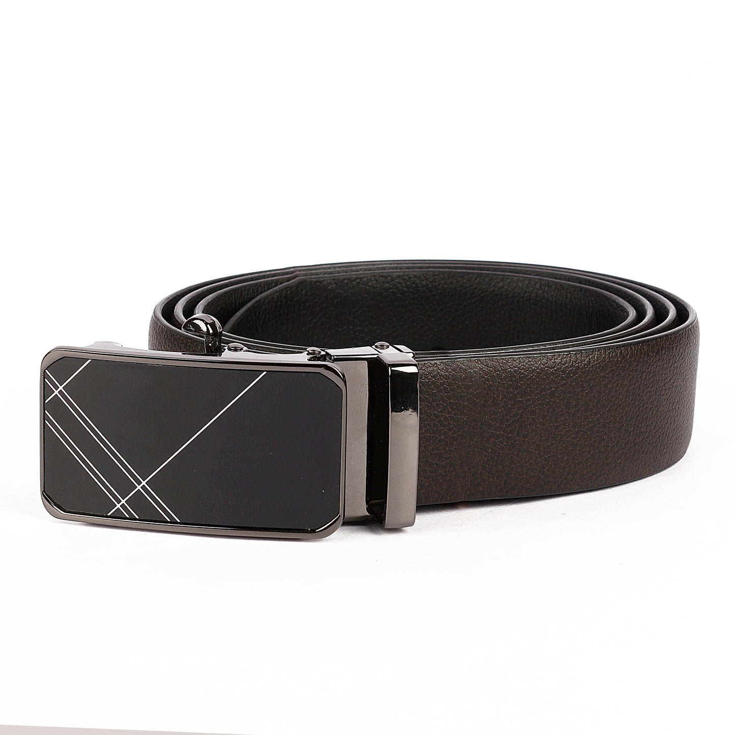 Zion | Pliable Reversible Grained Vegan Leather Belt | Precision Auto-Lock Buckle
