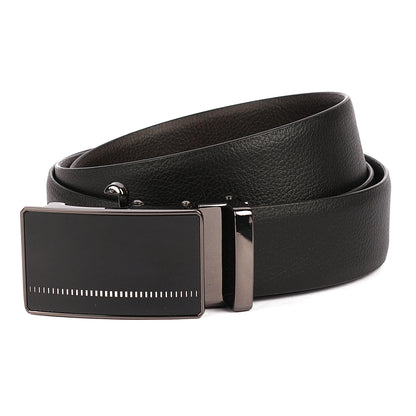 Atlas | Pliable Reversible Grained Vegan Leather Belt | Precision Auto-Lock Buckle