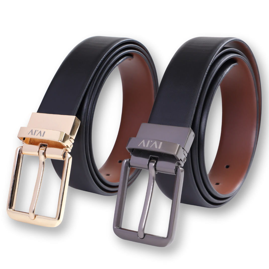 Versa - Quad | Reversible Smooth Vegan Leather Strap | Interchangeable Pin Buckles