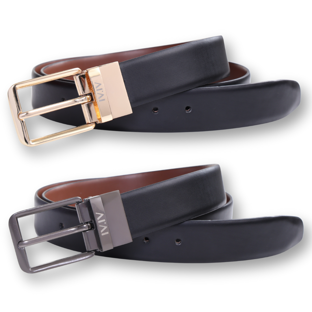 Versa - Quad | Reversible Smooth Vegan Leather Strap | Interchangeable Pin Buckles