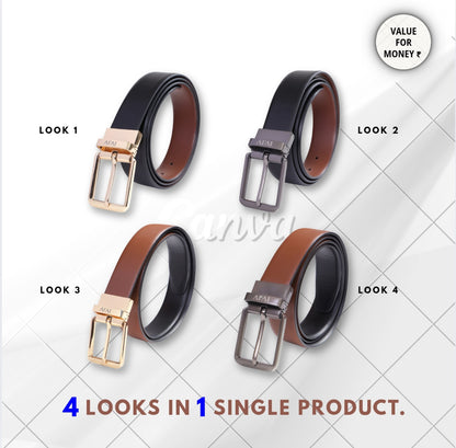 Versa - Quad | Reversible Genuine Leather Strap | Interchangeable Pin Buckles