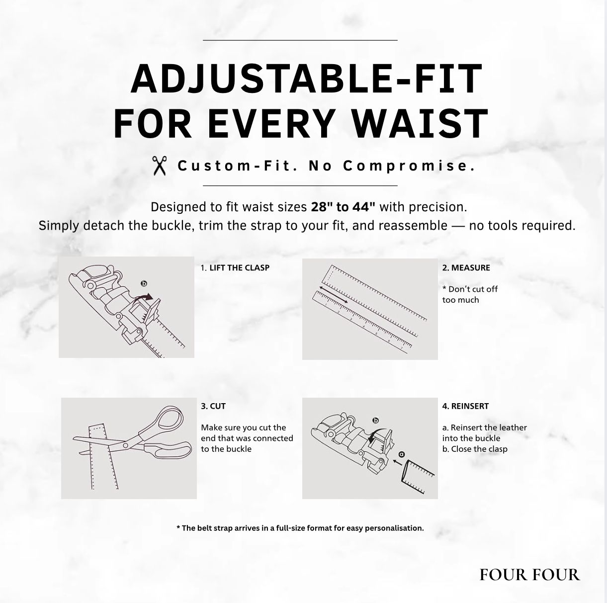 Versa - Quad | Reversible Vegan Leather Strap | Interchangeable Pin Buckles